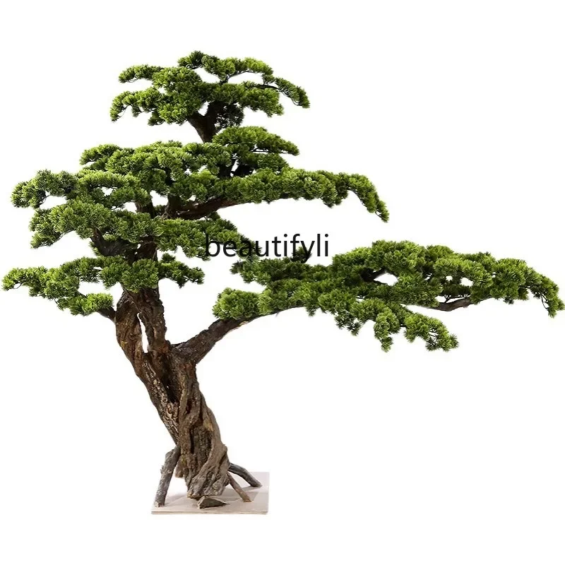 

Simulated welcome pine tree Chinese style, outdoor landscaping beauty pine, hotel entrance landscape pine landscape