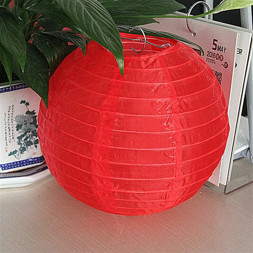 Waterproof Round Lantern Hanging Decoration DIY Lamp Hanging Lantern Ball 8/10/12inch Lampshade Multicolor Chinese Lanterns