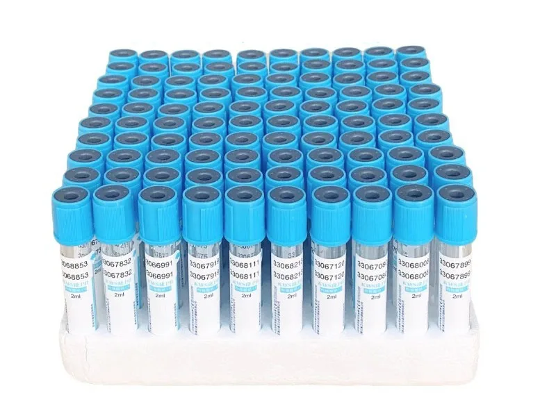 100pcs/lot Laboratory Medical Sterile Plastic Disposable Vacuum Blood Collection Tube Sodium Citrate 1:9 Blue Top PRP Tube