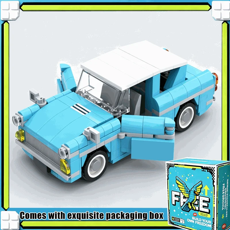 321PCS MOC Magic Flying Classic Car Model Custom Building Blocks DIY Education Assembly Toy Creative Collection Display Gift