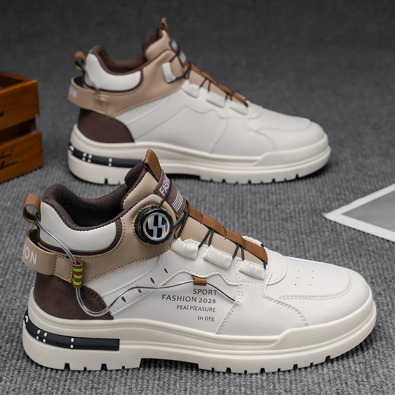 Envío gratuito. Zapatos para hombre, estilo casual, de caña alta, antideslizantes, impermeables, tipo botas de desierto, con cremallera, ideales para actividades al aire libre, senderismo y trabajo. Zapatillas deportivas para primavera y otoño.