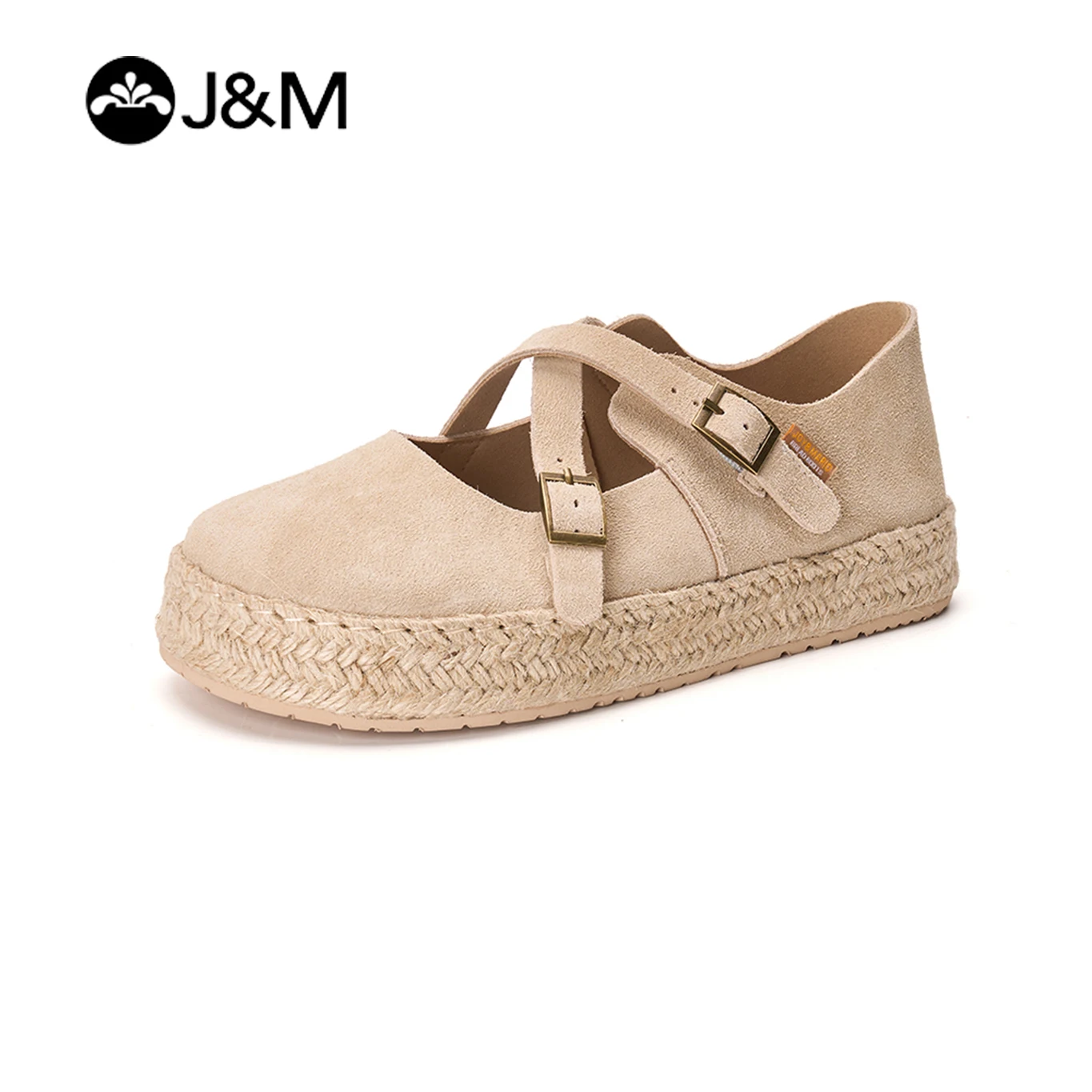 Joy & Mario Summer Espadrilles Women's Strap Flat Leather Comfortable Casual Shoes