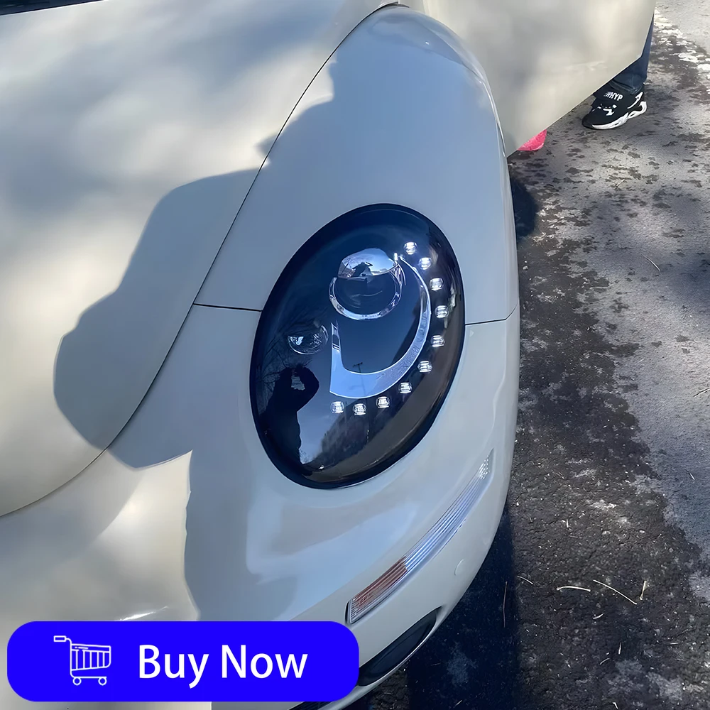

Автомобильные передние фонари в сборе для VW Beetle 1998-2012, обновление, новый стиль, светодиодный объектив проектора, ближний свет, аксессуары в стиле