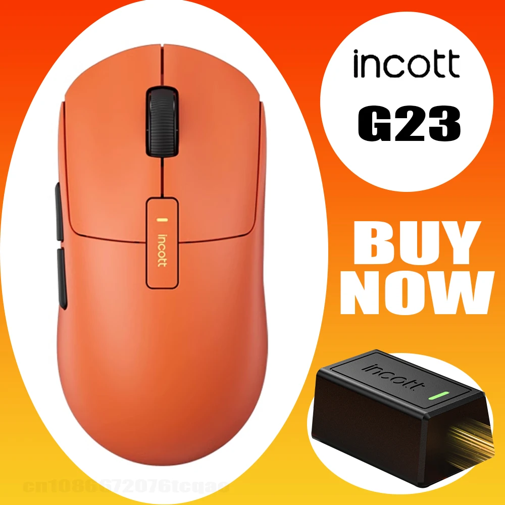 

Incott G23 Pro Wireless Mouse 8k Dual Mode Paw3950 Sensor Fast Charge Hot Swap Gaming Mouse Ergonomics Pc Gamer Accessories Gift