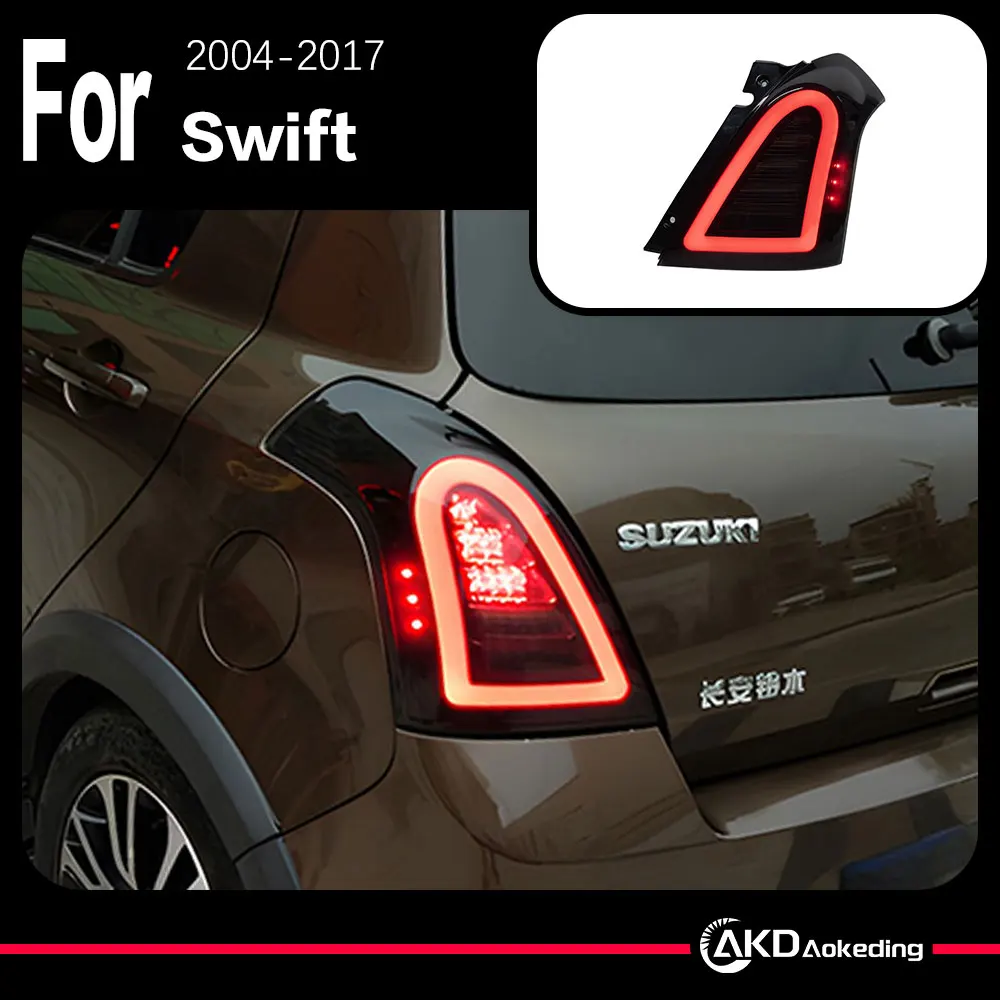 AKD Car Styling for Suzuki Swift Taillights 2004-2017 LED Tail Lamp Turn Signal Brake Reverse LED light auto Accessories