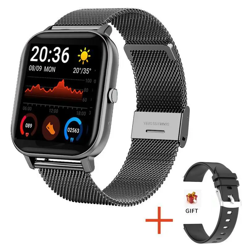 P8 Bluetooth Call Smart Watch Heart Rate Blood Pressure Color Screen Sports H10 Smart Watch 1.69 Screen