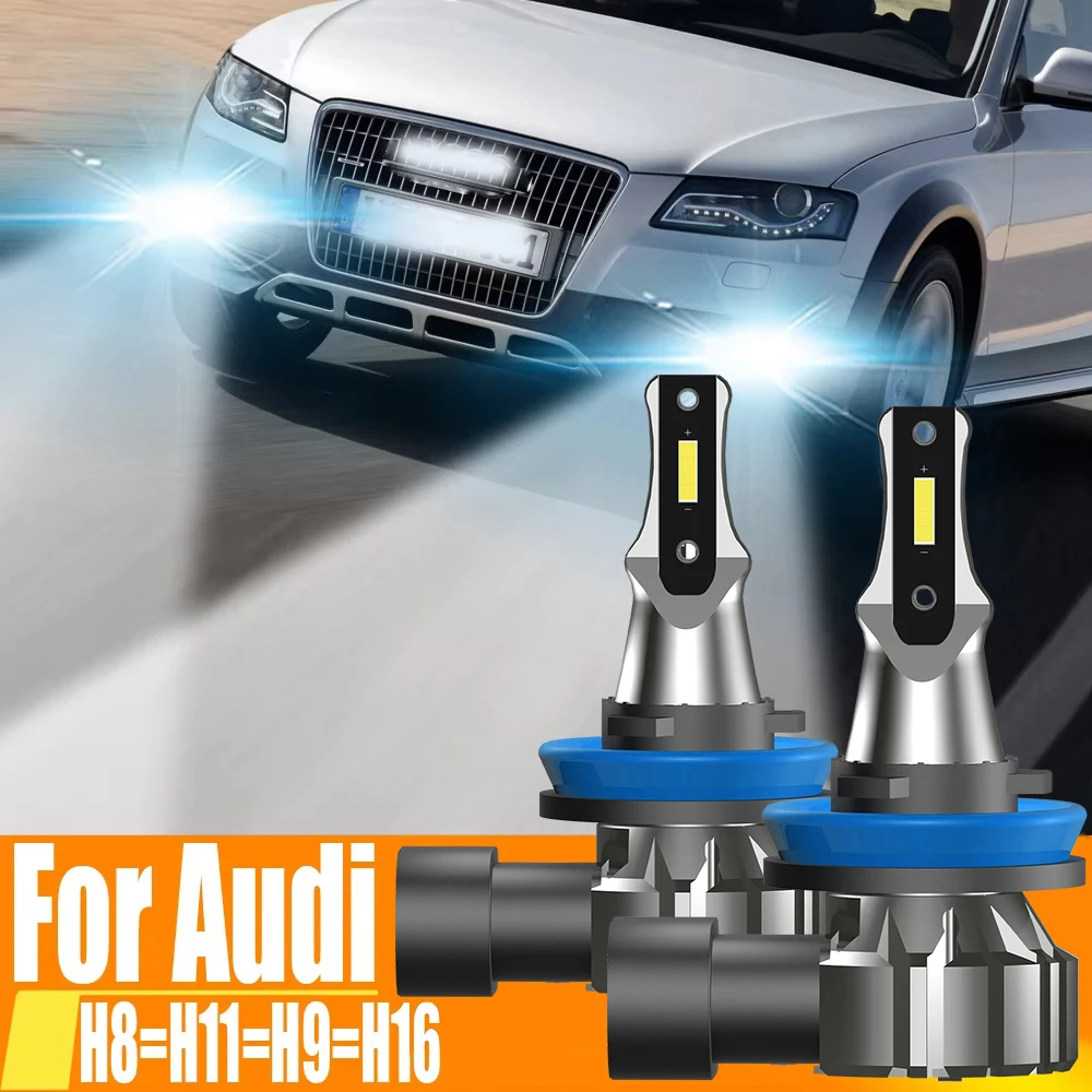 

2x 12v 55w H11 H8 Led Fog Lights Headlight Canbus H16 H9 Car Bulb Diode Lamp For Audi A4 8K B8 B7 B6 8H A5 8T A6 C7 Q5 8R 8J TT