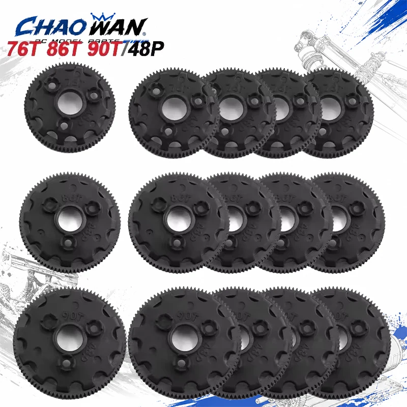 5Pcs 48P Spur Gear Set 76T 83T 86T 90T for Traxxas Slash 2WD Bandit Rustler Stampede 2WD, Magnum 272R Transmission Gearing Tunin