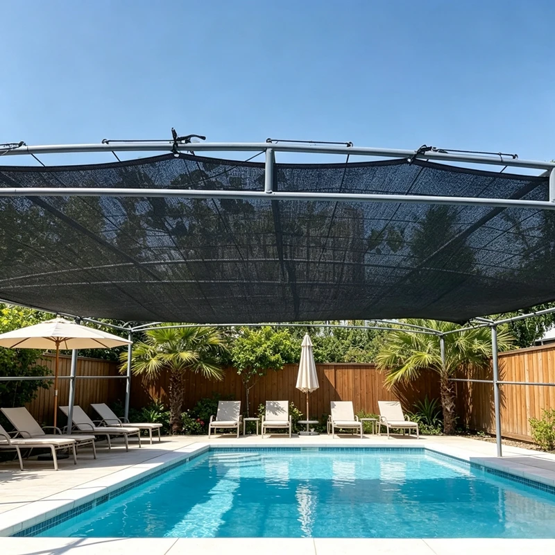 Heavy Duty Black Sunshade Net HDPE Anti-UV Tear Proof Shade Cloth for Agricultural Greenhouse Patio Outdoor Cover