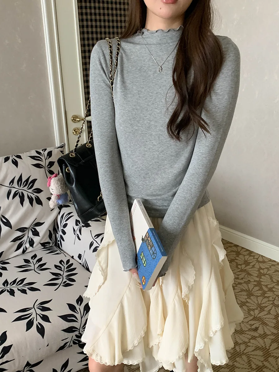 

Women's Casual Long Sleeve T-Shirt Autumn 2015 O-Neck Top Fashion Comfortable Fit Tee for All Seasons