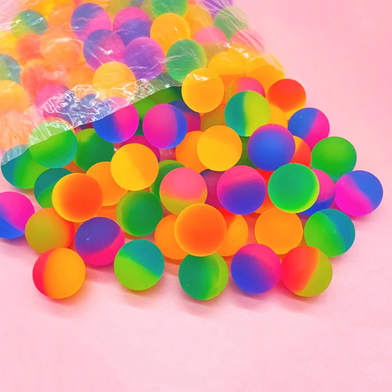 50/100PCS Random Bicolor Bouncy Balls Elastic Rubber Ball for Party Favors Gift Carnival Prizes Holiday Celebration Supplies ZYF