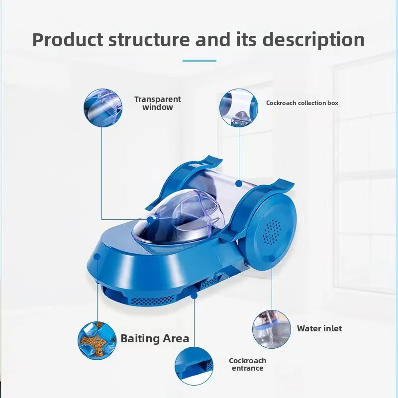 Household baby-safe, non-toxic cockroach traps, physical bait traps for cockroach extermination, cockroach boxes, and cockroach