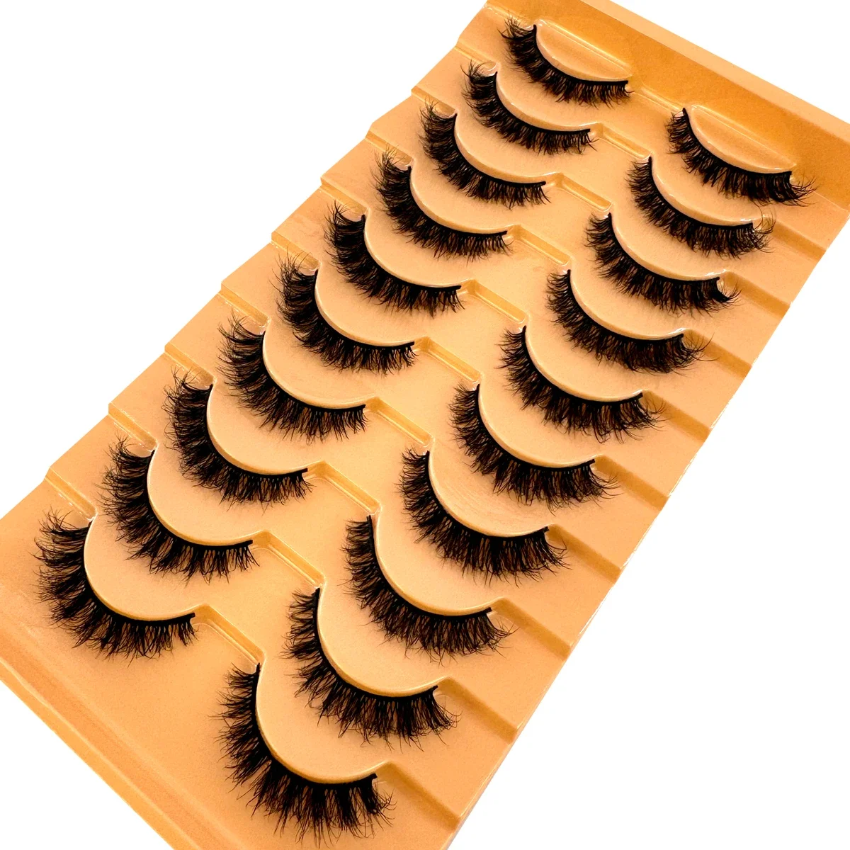 HBZGTLAD 10 Pairs Fluffy Faux Mink Lashes Short long Messy Wispy Natural Eyelashes Hamdmade Real 3D Mink Eyelashes Makeup False