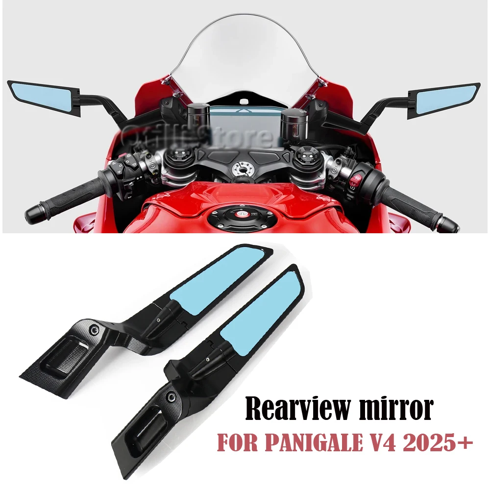 

For Ducati Panigale V4 PANIGALE V4S 2025 2026 Motorcycle Accessories Side View Mirror Rearview Mirrors Kits Rotate Adjustable