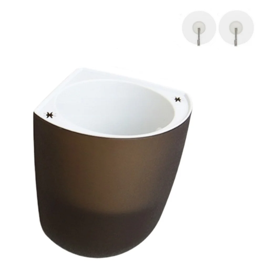 Wall Mounted Corner Hanging Flower Pot for Indoor Plants with Automatic Watering System and Visible Water Level Observation Area
