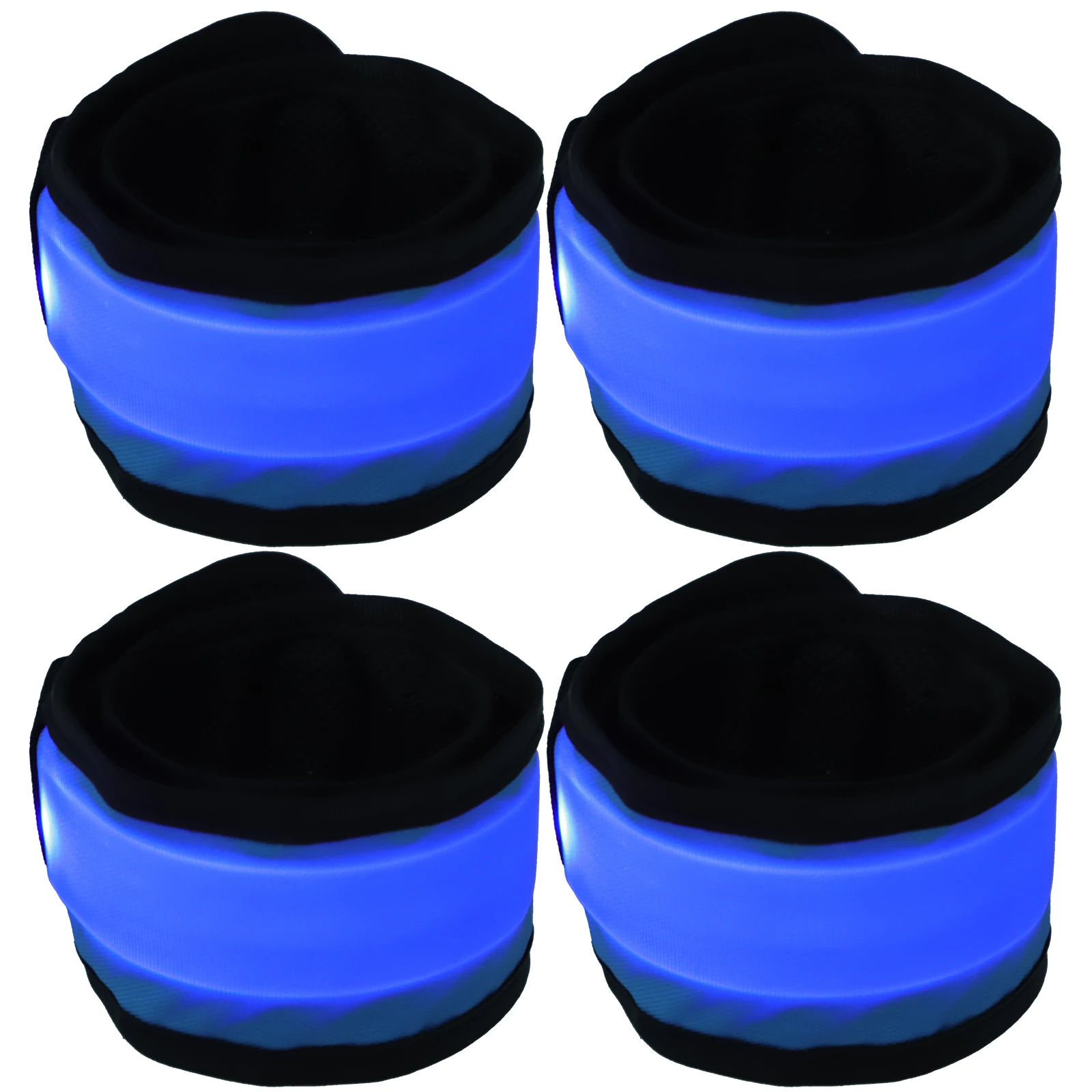 4Pcs LED Horse Leg Band Parts Waterproof Fabric with Bright LED Lights for Safe Night Riding Riding Horse Accessories