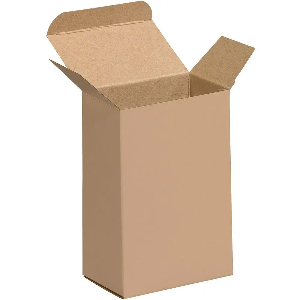 

Half-Pound Kraft Paper Gift Boxes, 2.5 x 1.75 x 4, Set of 500, Simple Assembly, Ideal for Small Gifts or Components