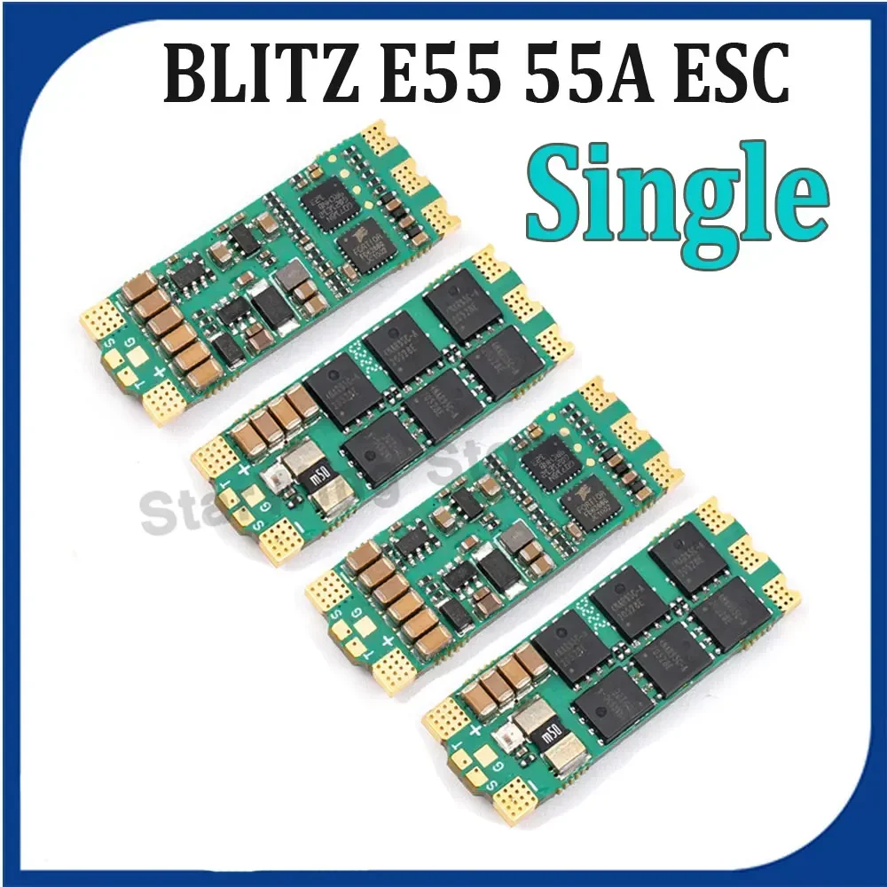 IFlight BLITZ E55 Single 55A 2-6S ESC BlHeli32 Support Dshot600 Proshot Oneshot Multishot for RC FPV Racing Drone 35*13mm