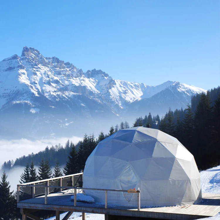 I Round 6m outdoor coffee transparent clear UV-proof glamping igloo house geodesic dome tent