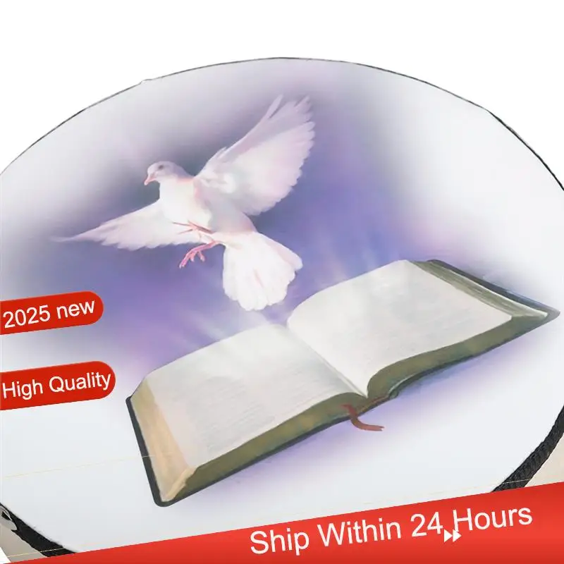 ABJX جديد ثمانية بوصة النخيل طبقة مزدوجة اليد الدف اليد حشرجة الموت يهتف معدات التعليم المبكر أداة الدف اليدوي