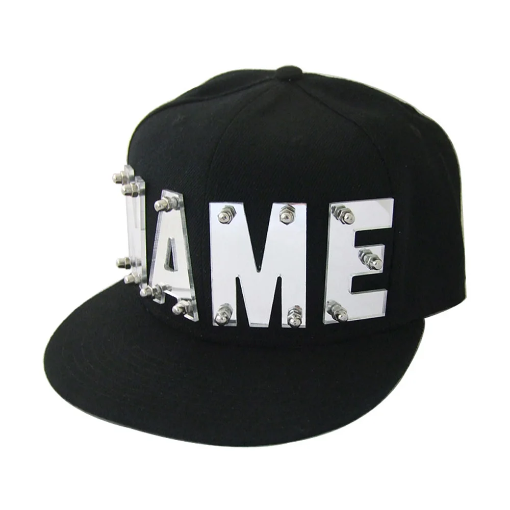 Personalized Acrylic Name Hat Custom Trucker Hat Customize Letter Cap Hip Hop Black Hat Personalized Baseball Cap Gift for him