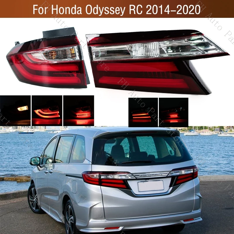 For Honda Odyssey RC 2014 2015 2016 2017 2018 2019 2020 Car Rear Bumper Tail Light Brake Stop Reverse Lamp Taillight Taillamp