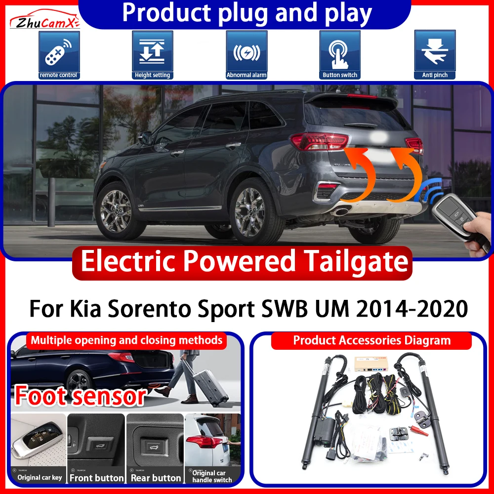 

ZhuCamX OEM Powered Tailgate for Kia Sorento Sport SWB UM 2014-2020 System anti pinch Smart Intelligent Control Gate Lift Kit