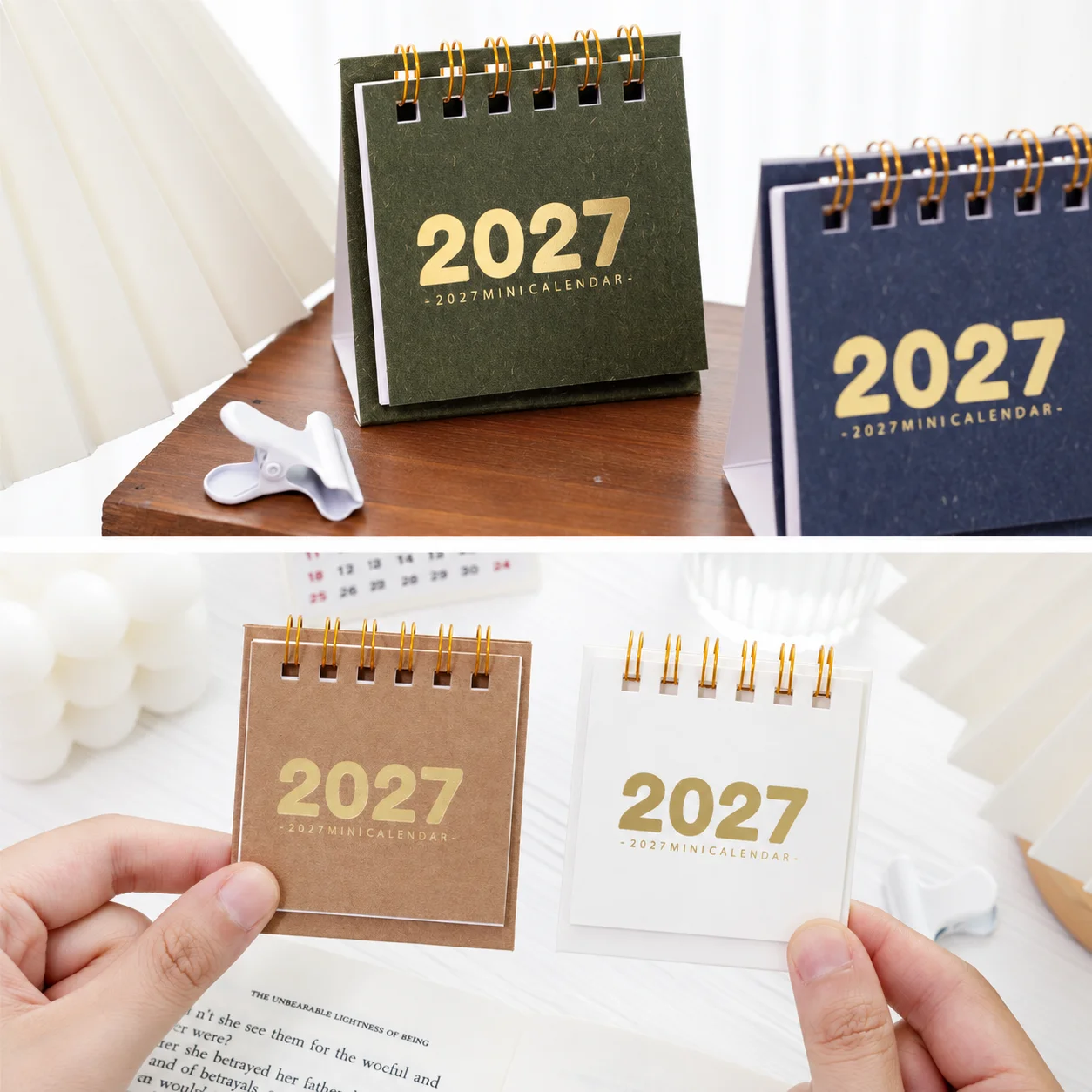 Daily Organizer Portable Mini Desk Calendar Standing Desk Calendar Space-Saving Monthly Calendar For Office Desk Office Schedule