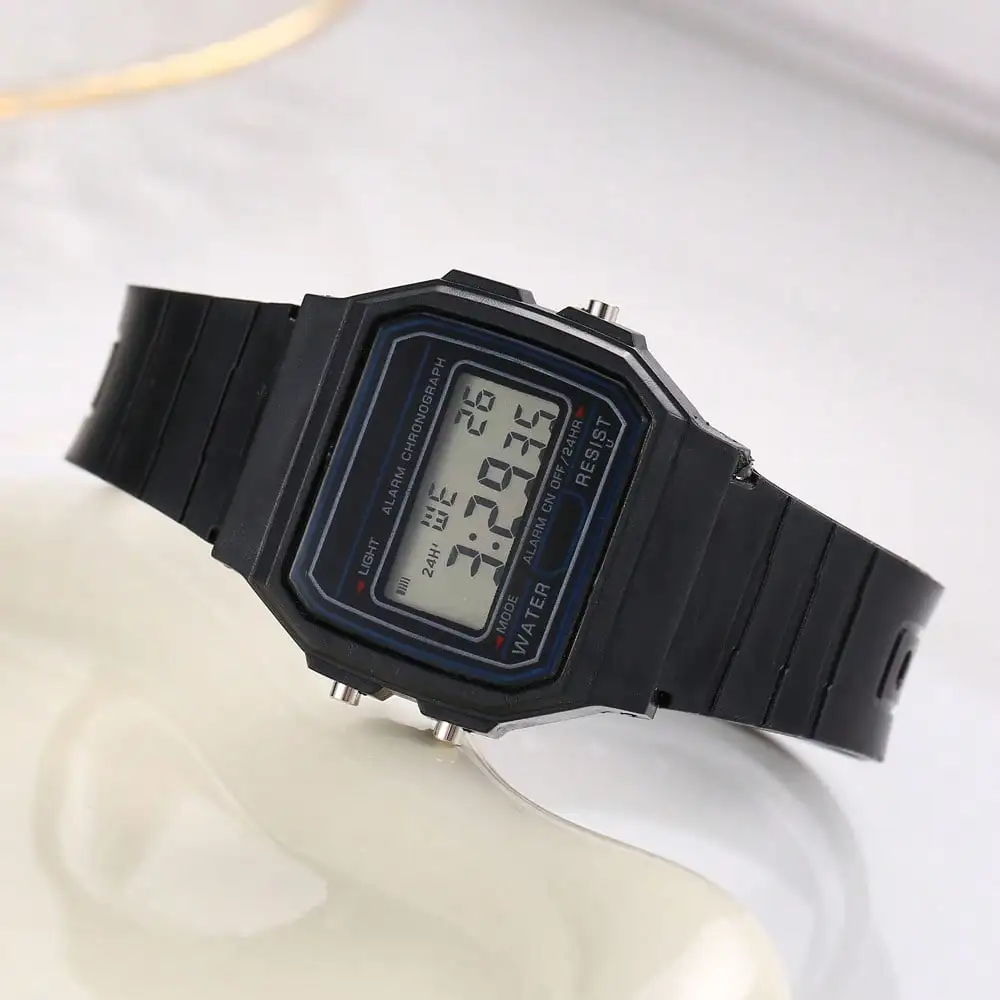 Men's Fashion LED Digital Watch, Men's Sports Military Watch, Retro Silicone Strap Electronic Clock sj25092931864140028