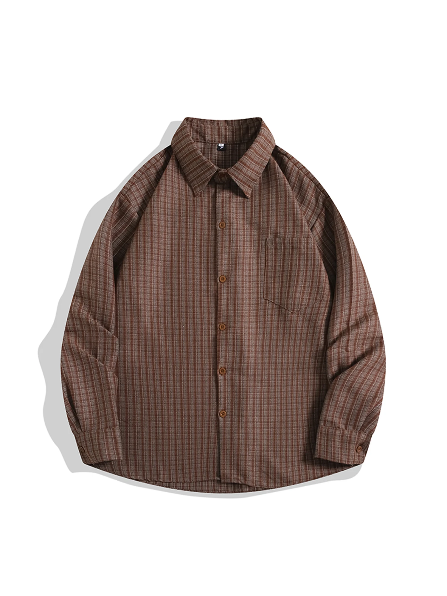 Frauen grau karierte Polo-Ausschnitt Shirts Blusen Y2k Vintage 2000er Jahre ästhetische elegante Langarm Oversize Shirt Mode Kleidung Frühling