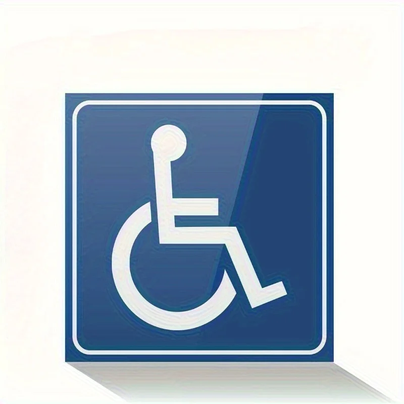 

4 шт./компл., наклейка с знаком доступа без барьера, водонепроницаемый знак для инвалидных колясок, знак инвалидов, самоклеящиеся наклейки