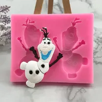 1PC DIY Cartoon Olaf Silicone Cake Baking Mold Christmas Fondant Cake Decorating Tools Chocolate Candy Gumpaste Moulds