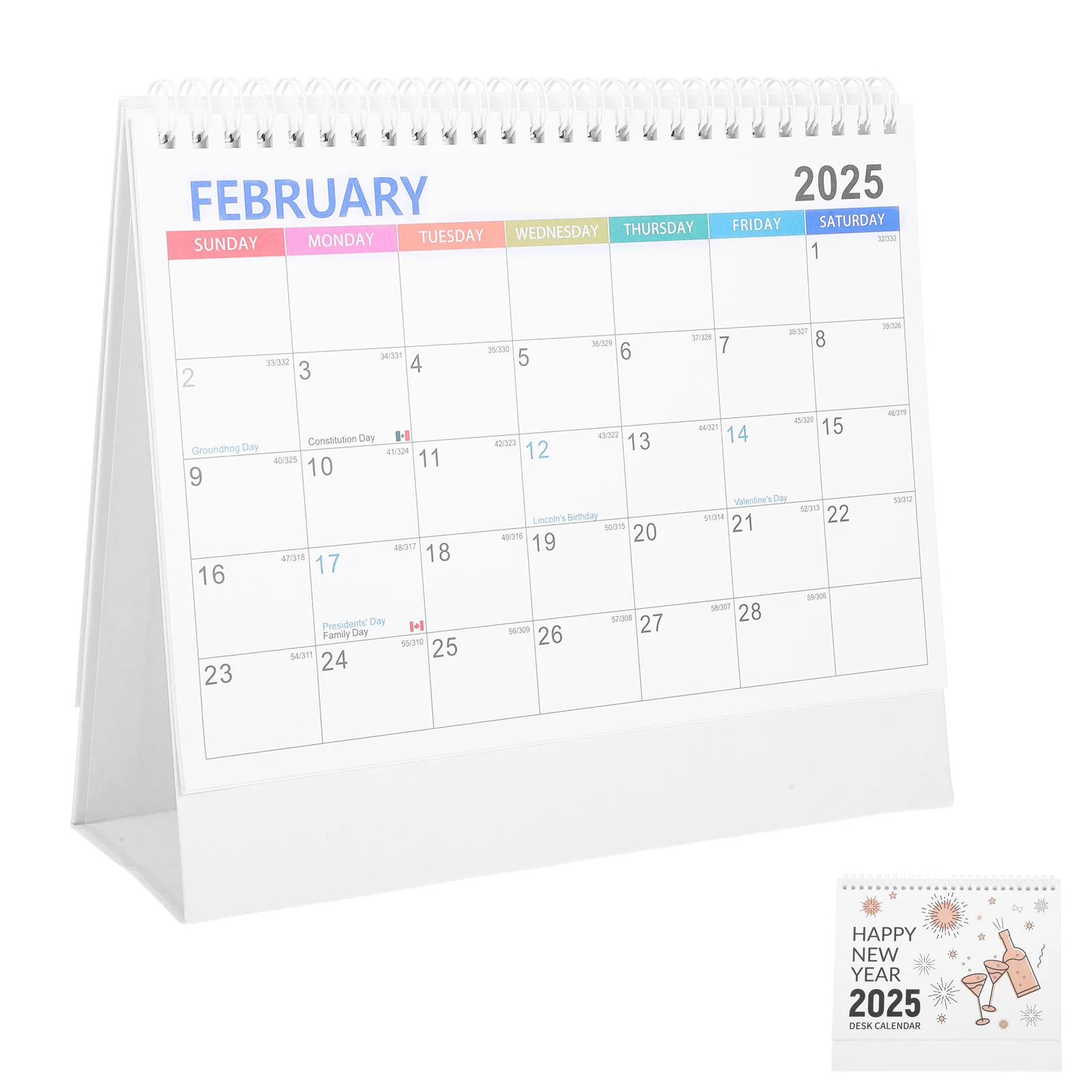 

Desktop Calendar 2025 Flip Standing Monthly Planner Wire Binding Sturdy Paper Page Rotation For Office Home School Desk