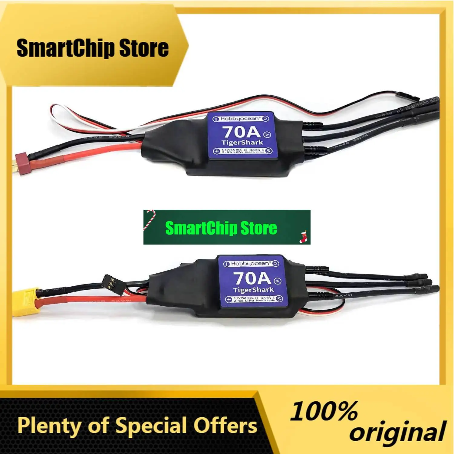 SmCpROCKET-RC 2948 2958 2968 Brushless Motor 70A ESC With 29-S/29-L Water Cooling Jacket Combo Set For Traxxas 600-800mm RC Boat