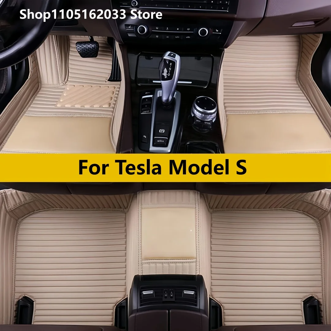 

Custom Car Floor Mats For Tesla Model S 2021 2022 2023 2024 Auto Carpets Foot Coche Accessorie