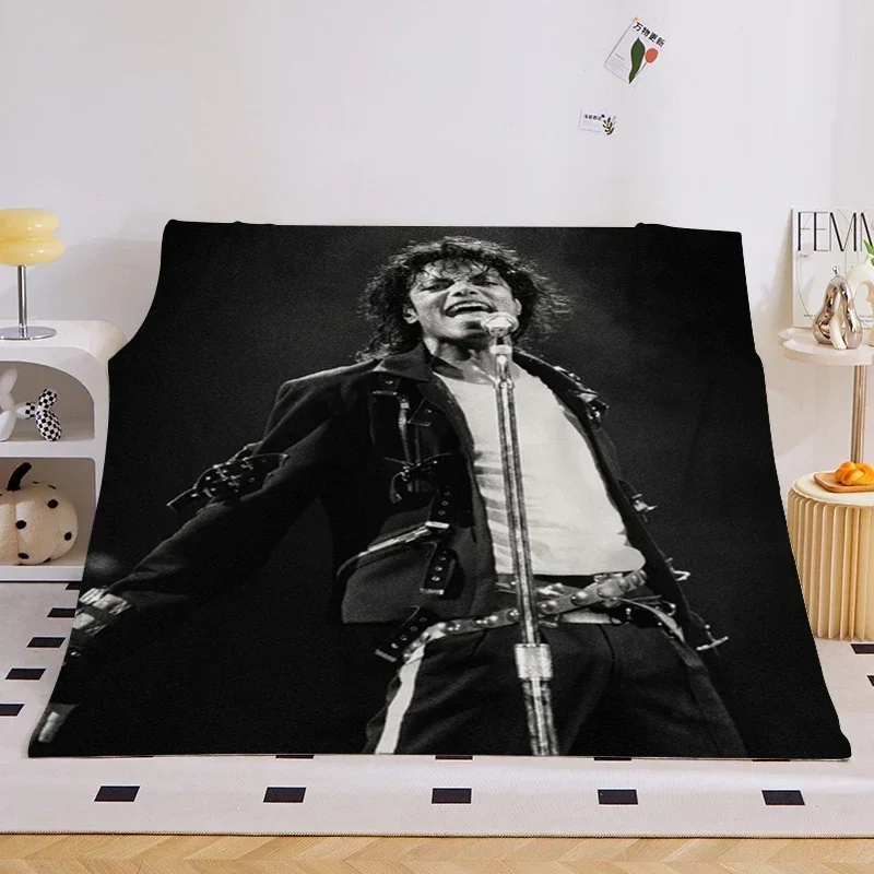 

Flannel Blanket Sofa Winter Warm King Size B-Michael Jackson Microfiber Bedding Bed Fleece Throws Nap Fluffy Soft Blankets