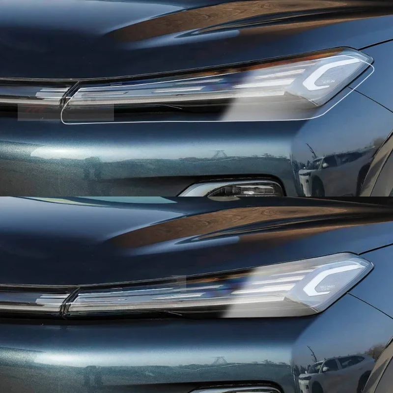 For Geely Galaxy Starray/Starship 7 2025-2026 Headlight Pre-Cut Anti-Scratch TPU Car Transparent Smoke Black Protective Film