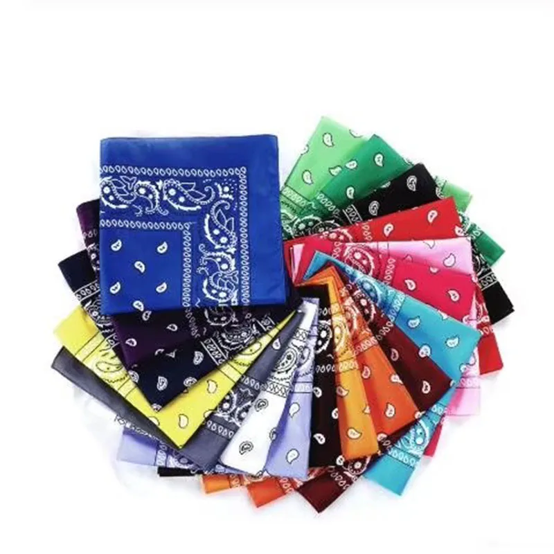 1/2/3Pcs 2024 Fashion Hip Hop Bandana Square Scarf 54cm*54cm Black Red Headband Printed For Women/Men/Boys/Girls