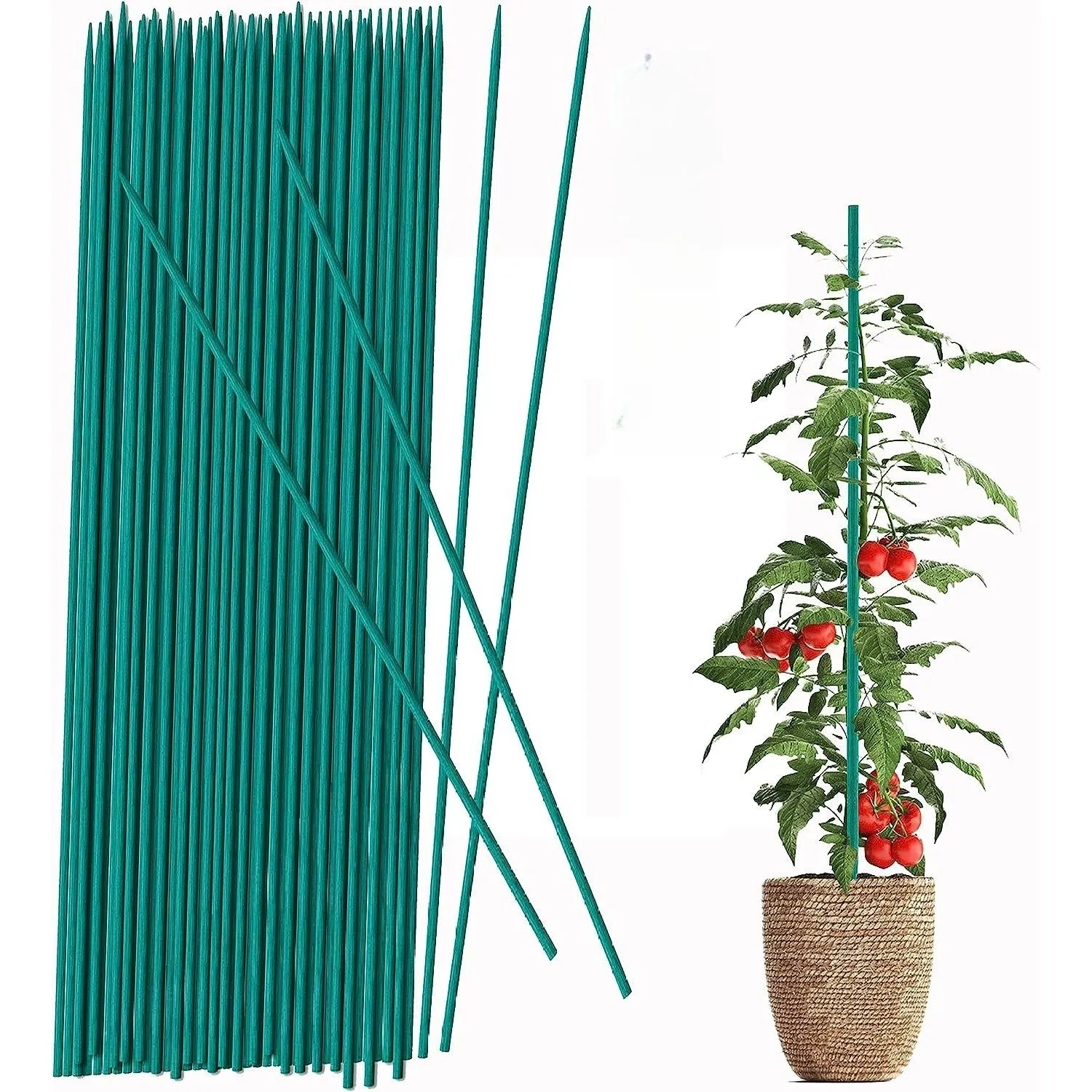 25pcs Bamboo Plant Stakes,Plant Sticks Support,Floral Plant Support Wooden,Indoor Gardening Plant Supports,Wooden Sign Posting G