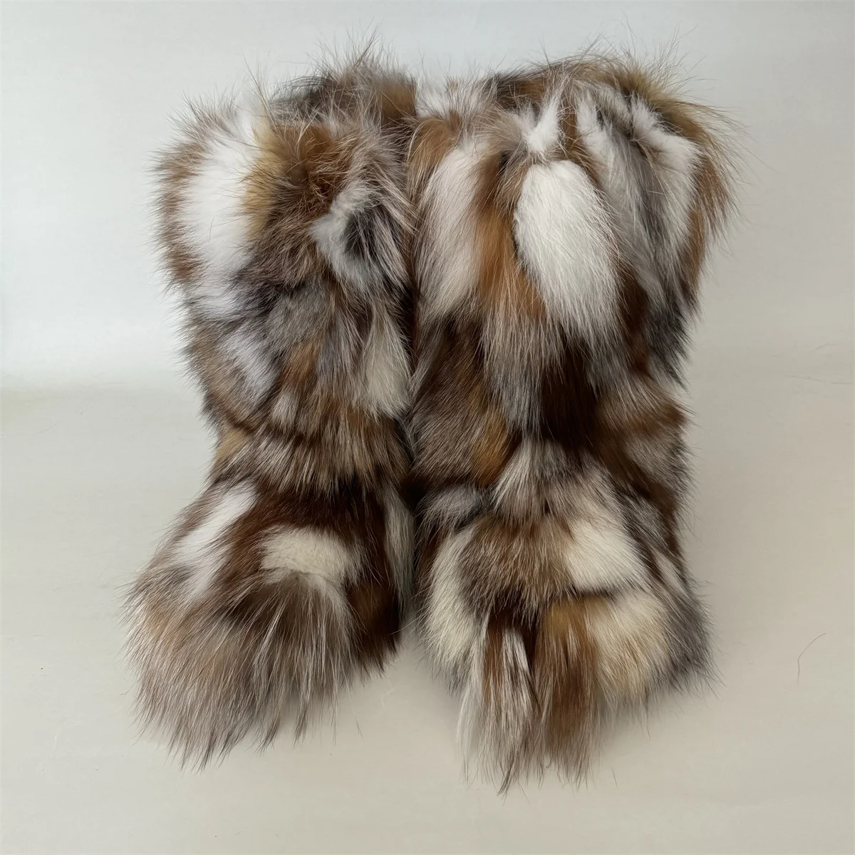 Winter Shoe Women's Winter Fluffy Real Fox Fur Boots Woman Plush Warm Snow Boots Luxury Footwear Girls' Furry Fur Bottes Fashion view 4