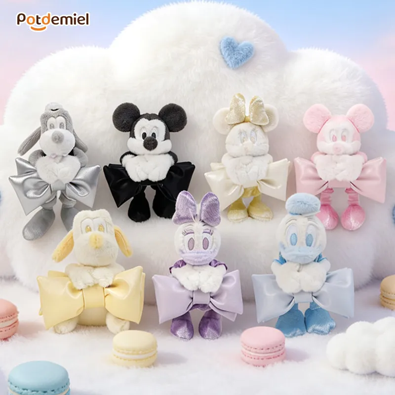 

Original Potdemiel Goofy Puff Series Plush Keychain Cute Silver Fluffy Stuffed Pendant Bag Charm Birthday Gift For Anime Lovers