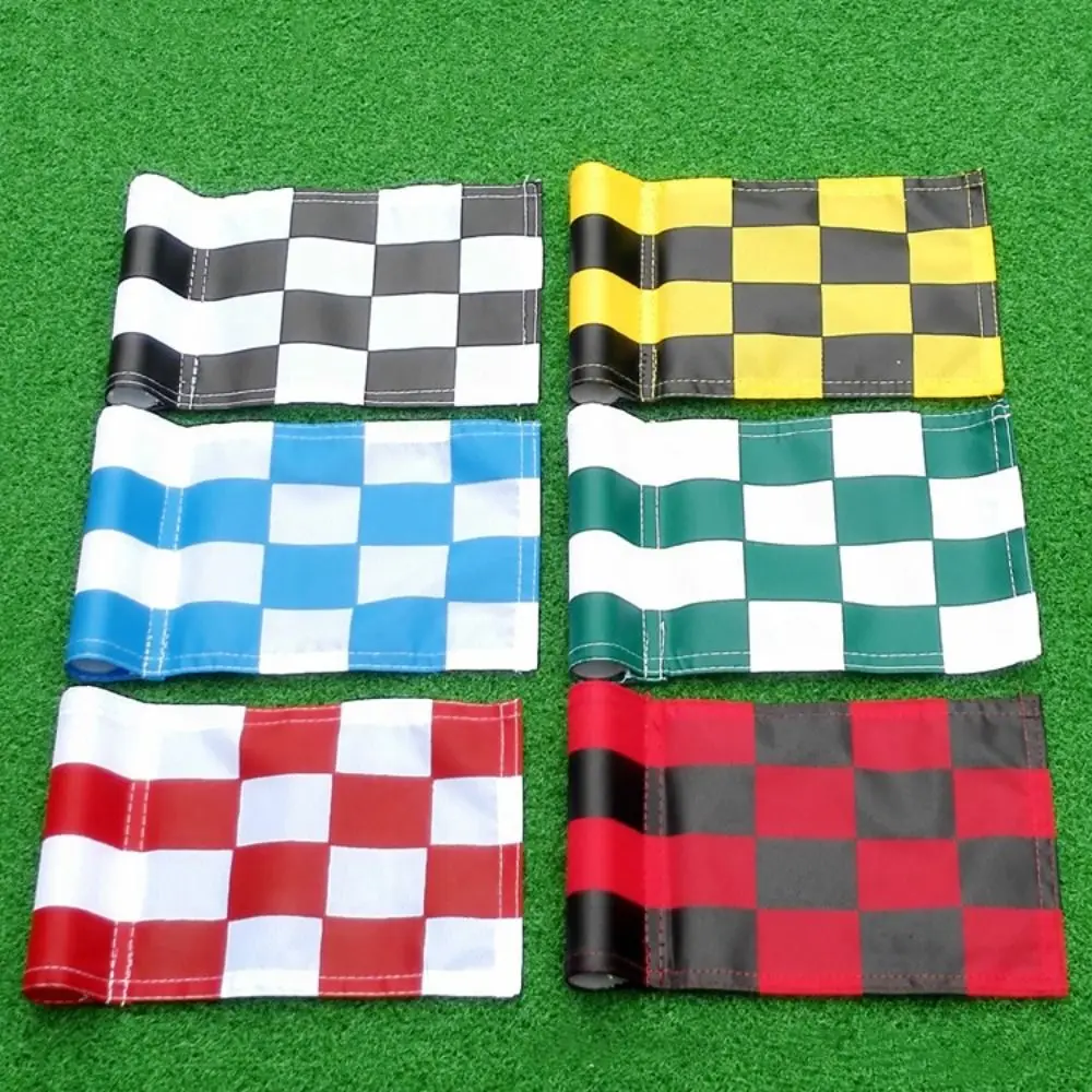 Training Aids Golf Course Flags 420D Nylon with Tube Putting Green Flags Outdoor Sign Lattice Hole Pole Cup Flags