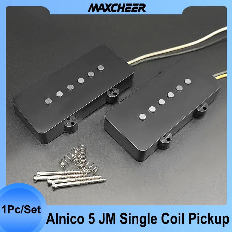 Alnico 5 Vintage Single Coil Jazz-Master Pickups JM Pickup 6-String Electric Gutiar Pickup N-8.1K B-8.8K Black