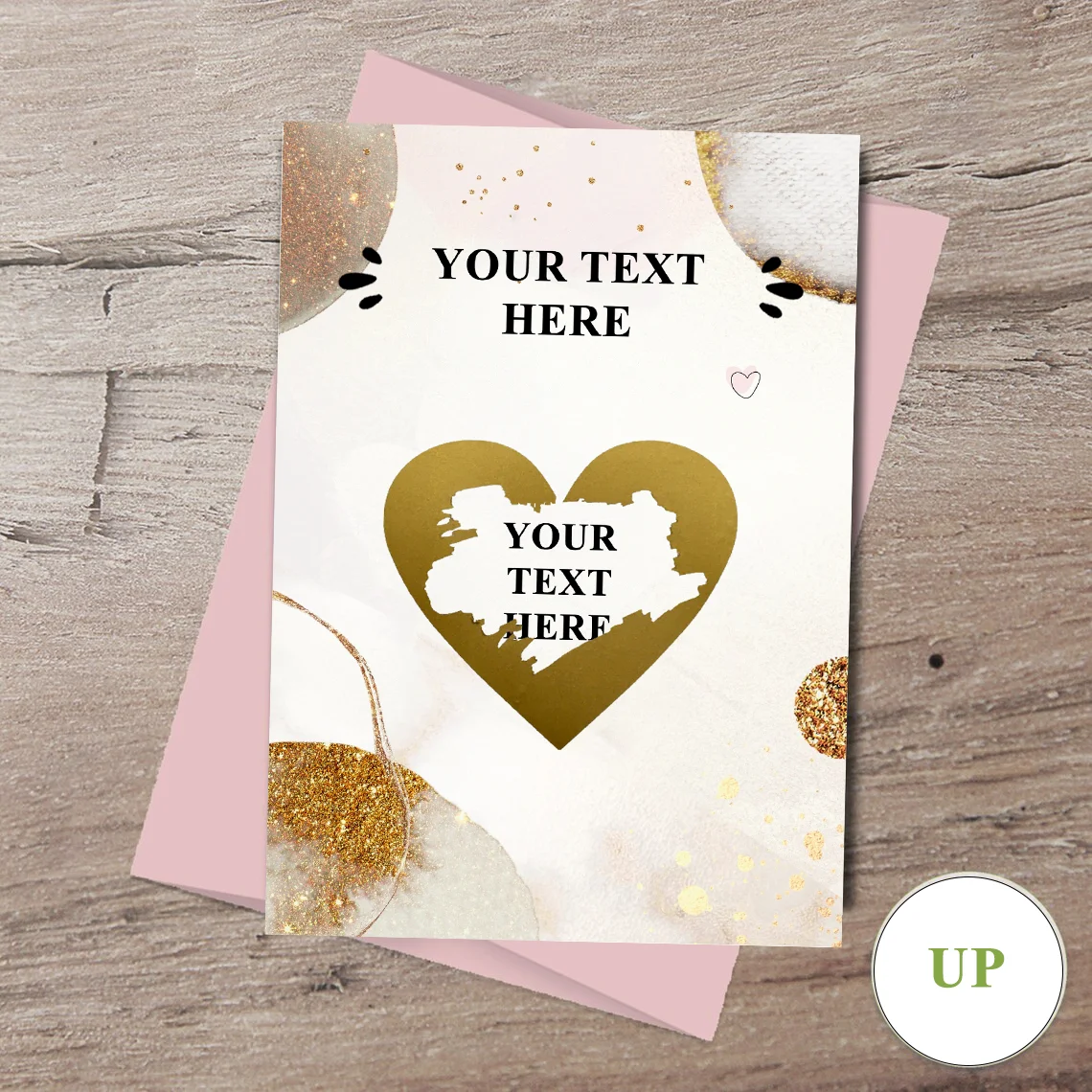 Surprise Scratch Card for Him or Her, Holiday Surprise Present, Secret Message Card, Gold Heart Scratch Card, Christmas Scratch - view 2