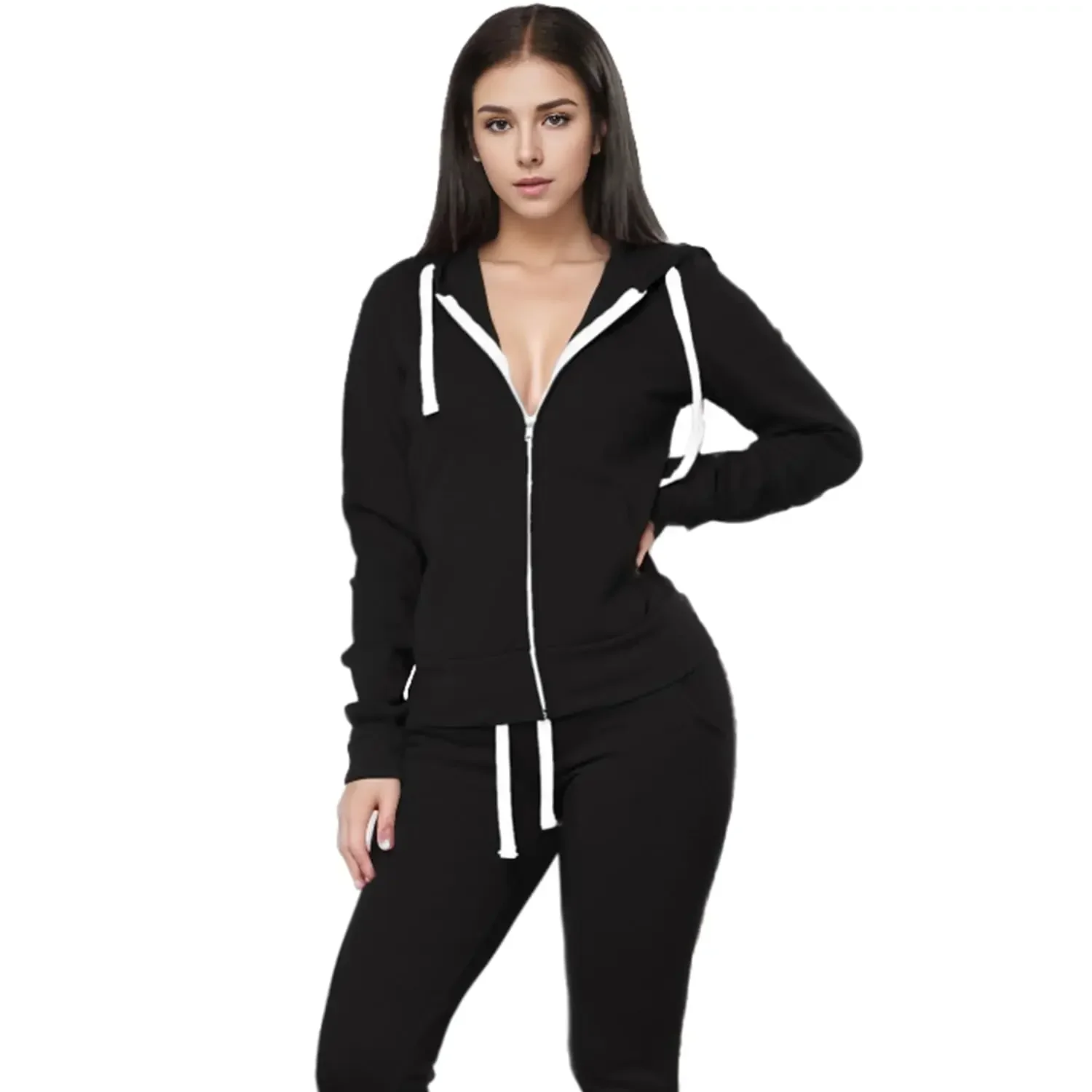 

Mlgaril Women's Sweat Suits Zip Up Hooded Sweatshirt and Sweatpants Sets Winter Clothing