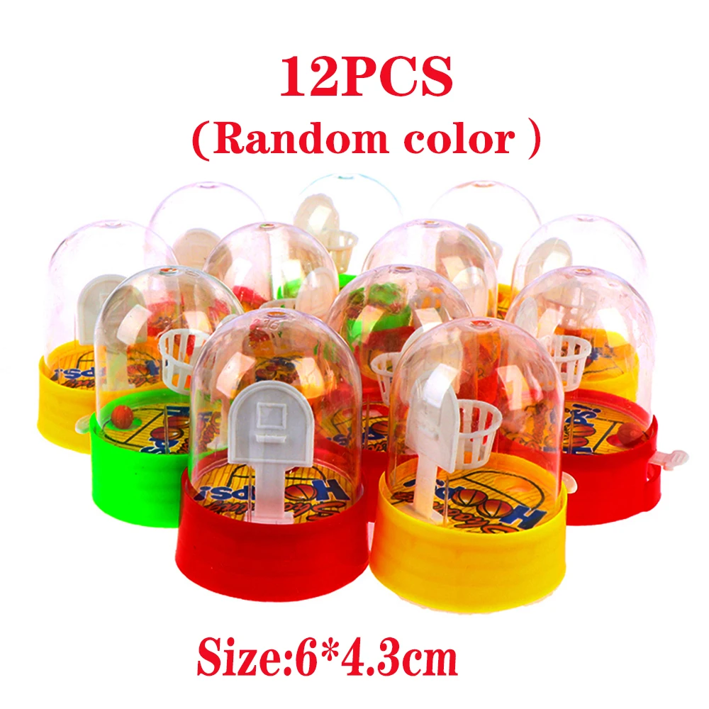 12 pezzi cerchi da tiro Mini basket Desktop Fingers Toys forniture per feste di compleanno per bambini tiro per feste gioco per bambini regalo per feste a tema