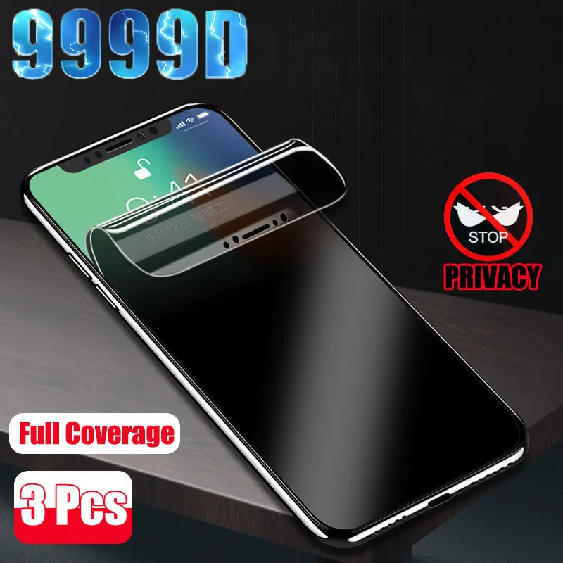 Luxury Anti Spy Hydrogel Film For iPhone 14 11 Pro Max 13 12 Mini XR XS X 8 7 6 6S Plus SE 2020 Privacy Screen Protectors Glass