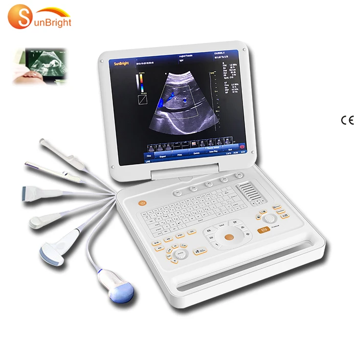 CE medical full digital 192 element SUN-906C ultrasound with CW therapy device 3D Portatil Ultrasound