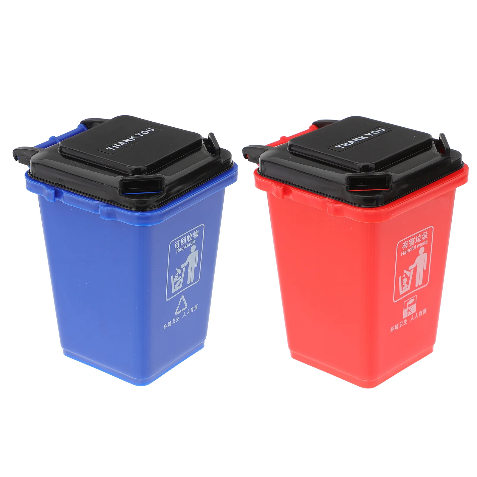 2 PCS Trash Can Shape Pen Holder Stationery Pencil Case Storage Basket Automotive Garbage Cans