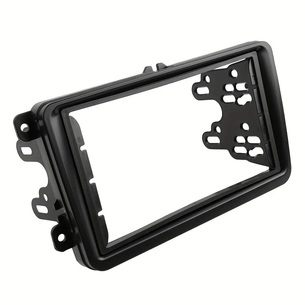 Fascia de coche de 2 DIN para VW, Skoda, Seat Car Radio Frame Fascia Auto Frame Dash Kit Compatible con Caddy Touran Passat Tiguan Más